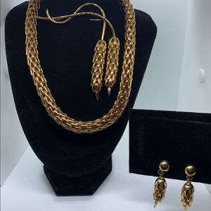 RARE Vintage NAPIER Gold Wheat PARURE 50s